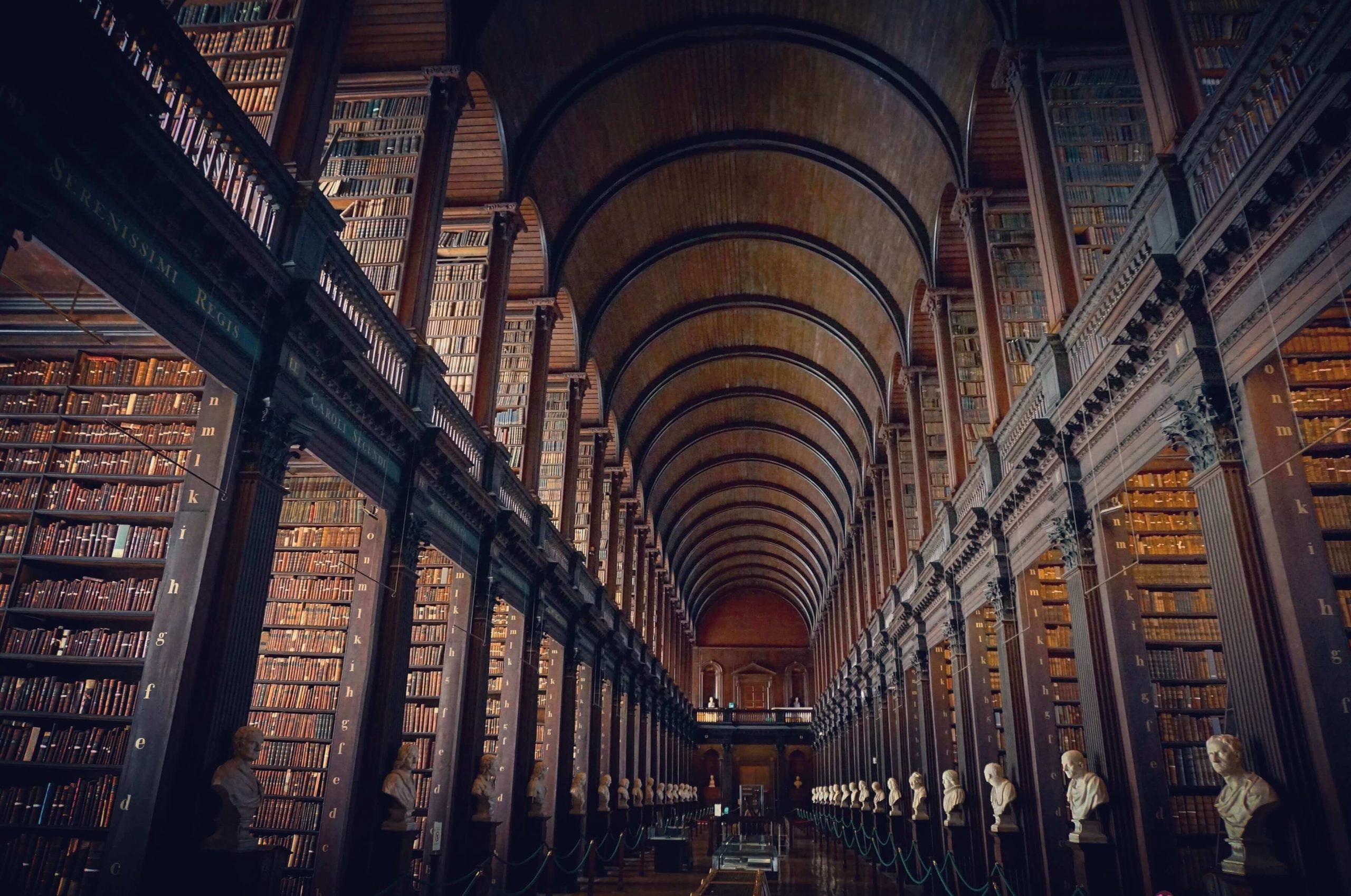 Ett enormt bibliotek med två våningar